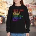 Vintage Live Life Like A Book Florida Would Ban LGBT Month Youth Long Sleeve Tee Vintage Live Life Like A Book Florida Would Ban LGBT Month Youth Long Sleeve Tee