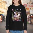Watercolor Butterfly Fairy Read Book Library Fantasy Novel Youth Long Sleeve Tee Watercolor Butterfly Fairy Read Book Library Fantasy Novel Youth Long Sleeve Tee