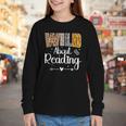 Wild About Reading Book Lover Bookworm Library Day Youth Long Sleeve Tee