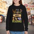Wild About Reading Reading Books And Bookworm Library Day Youth Long Sleeve Tee
