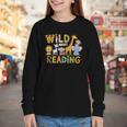 Wild About Reading Kid Love Wild Animal Books Back To School Youth Long Sleeve Tee Wild About Reading Kid Love Wild Animal Books Back To School Youth Long Sleeve Tee