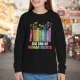 Women Floral Book Big Fan Of Human Rights Liberal Protest Youth Long Sleeve Tee Women Floral Book Big Fan Of Human Rights Liberal Protest Youth Long Sleeve Tee