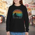 Women's Never Underestimate The Power Of A Girl With Book Reading Youth Long Sleeve Tee