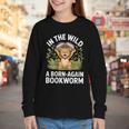 Women's Wild About Reading Book Reader Lion Zoo Animals Kids Youth Long Sleeve Tee Women's Wild About Reading Book Reader Lion Zoo Animals Kids Youth Long Sleeve Tee