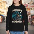 In a World Of Bookworms Be a Book Dragon Reading Youth Long Sleeve Tee