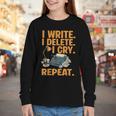 I Write Book Writer Author Book Writing Novelist Youth Long Sleeve Tee