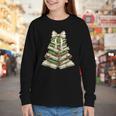 Xmas Tree Books Merry Christmas Coquette Bow Teacher Holiday Youth Long Sleeve Tee Xmas Tree Books Merry Christmas Coquette Bow Teacher Holiday Youth Long Sleeve Tee