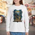 4 Books Are Portable Magic Bookish Reading Nerd Quote Youth Long Sleeve Tee