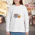 67 Read Every Night Quote For Book Lovers &Coffee Fans Youth Long Sleeve Tee