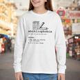 Abibliophobia The Fear Of Running Out Of Books Youth Long Sleeve Tee Abibliophobia The Fear Of Running Out Of Books Youth Long Sleeve Tee