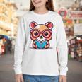 Adorable Book Lover Quokka With Reading Glasses Cute Youth Long Sleeve Tee Adorable Book Lover Quokka With Reading Glasses Cute Youth Long Sleeve Tee
