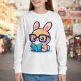 Adorable Book Lover Rabbit With Reading Glasses Cute Premium Youth Long Sleeve Tee Adorable Book Lover Rabbit With Reading Glasses Cute Premium Youth Long Sleeve Tee