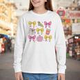 Apple Coquette Bow Books First Day Of School Back To School Youth Long Sleeve Tee Apple Coquette Bow Books First Day Of School Back To School Youth Long Sleeve Tee