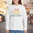 The Book Was Better Retro 70s Vintage Premium Tri-Blend Youth Long Sleeve Tee