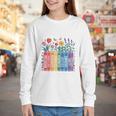 Book Flower Radicalized By Basic Decency Feminist Leftist Youth Long Sleeve Tee