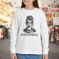 Book Lover Bent Over a Book Youth Long Sleeve Tee