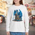 Book Lover Bookworm Reading Books Dragon Premium Tri-Blend Youth Long Sleeve Tee