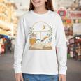 Book Lover Moonlight Reading Scene Night Youth Long Sleeve Tee