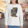 Book Women Graphic Art Colorful Eyes Youth Long Sleeve Tee Book Women Graphic Art Colorful Eyes Youth Long Sleeve Tee