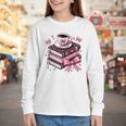 All Booked For Valentine's Teacher Coquette Bow Coffee Book Youth Long Sleeve Tee All Booked For Valentine's Teacher Coquette Bow Coffee Book Youth Long Sleeve Tee