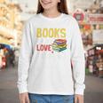 Books Are My Love Language Stack Youth Long Sleeve Tee
