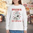 Books Are My LoveLanguage Cupid Valentines Youth Long Sleeve Tee