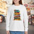 Books Painting Colorful Art Abstract Graphic Books Youth Long Sleeve Tee Books Painting Colorful Art Abstract Graphic Books Youth Long Sleeve Tee
