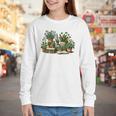Botanical Garden Plants With Books Youth Long Sleeve Tee