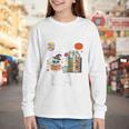 Carve Out Time To Read Halloween Ghost Books Raglan Baseball Tee Youth Long Sleeve Tee