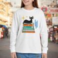 Cat And Books Retro Midcentury Mid Century Aesthetic Youth Long Sleeve Tee Cat And Books Retro Midcentury Mid Century Aesthetic Youth Long Sleeve Tee