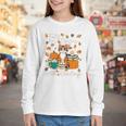 Cat Fall In Love With Reading Book Lover Autumn Youth Long Sleeve Tee