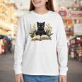 Cat Shirts For Women Book Lover Shirt Cute Cat And Book Premium Tri-Blend Youth Long Sleeve Tee