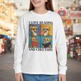 Cheetah Love Reading And Cheetahs Kids Bookworm Youth Long Sleeve Tee