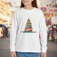 Christmas Tree Of Books Holiday Youth Long Sleeve Tee