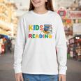 All The-Cool Kids Are Reading Teacher Book Lover Librarian Premium Youth Long Sleeve Tee