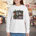 Cosy Sloth In Bookshelf With Plants Youth Long Sleeve Tee