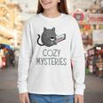 Cozy Mysteries Coffee And Novel For Book Lovers Youth Long Sleeve Tee