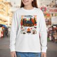 Cozy Reading Cabin Retreat Fall Bookish Autumn Cozy Reader Youth Long Sleeve Tee