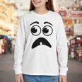 Creepy Face Carrot Halloween Book Character Costume Youth Long Sleeve Tee Creepy Face Carrot Halloween Book Character Costume Youth Long Sleeve Tee