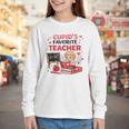 Cupid's Favorite Math Teacher Valentine Reading Book Women Youth Long Sleeve Tee