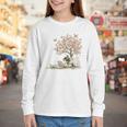 Cute Fairy Reading Fairycore Aesthetic Book Lover Youth Long Sleeve Tee