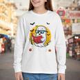 Cute Ghost Reading Book Retro Halloween Librarian Youth Long Sleeve Tee Cute Ghost Reading Book Retro Halloween Librarian Youth Long Sleeve Tee