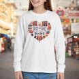 Cute Just A Girl Who Loves Books Heart Shape Reader Youth Long Sleeve Tee