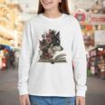 Dog Book Flower Youth Long Sleeve Tee