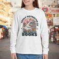 Easily Distracted By Books Read Goose Lover Bookworm Reading Youth Long Sleeve Tee