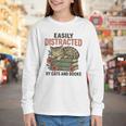 Easily Distracted By Cats And Books Vintage Youth Long Sleeve Tee Easily Distracted By Cats And Books Vintage Youth Long Sleeve Tee