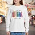 Equality Flower Books Equal Rights Social Justice Feminist Youth Long Sleeve Tee