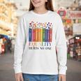 Equality Hurts No One LGBTQ Pride Books And Flowers Youth Long Sleeve Tee