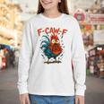 F-Caw-F Rooster F Awk F Chicken Coffee Romance Books Lover Youth Long Sleeve Tee