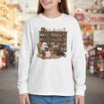 Ghost Reading Book Cat Lover Halloween Reading Enthusiast Youth Long Sleeve Tee